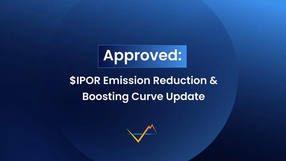 Liquidity Mining Changes Approved: $IPOR Emission Reduction and Boosting Curve Update